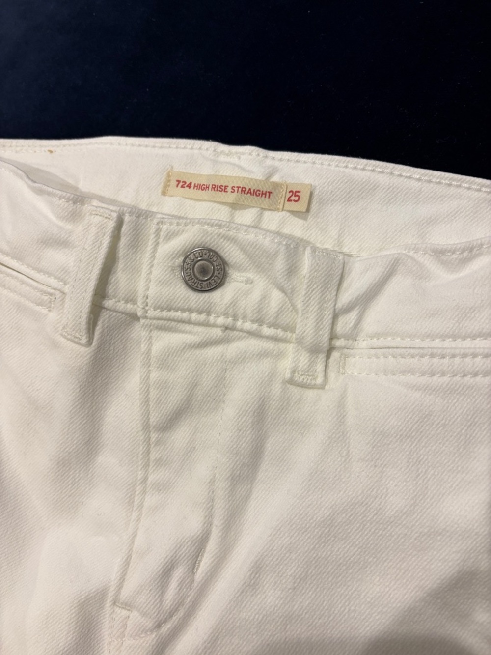 Levi's White High-Rise Straight Jeans - Picture 3 of 9